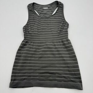 Lululemon Racerback Tank Top Athletic Striped‎ Sleeveless Casual Gray Size 6